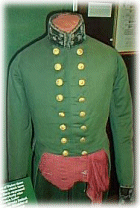 John Mitchel's coat & sash of the 82 Club, so named to commemorate the independence gained in 1782 and abolished in 1800 - Ulster Museum exhibit